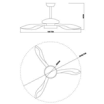 Globo - LED Stropní ventilátor LED/18W/230V + dálkové ovládání