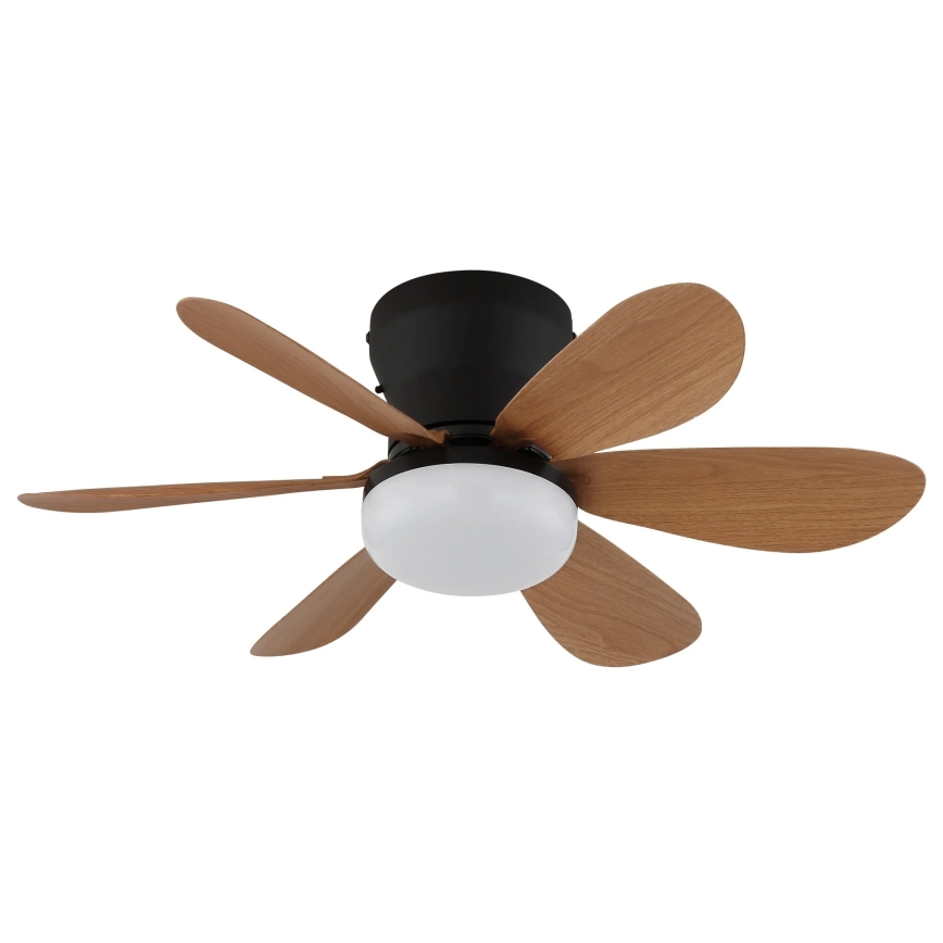 Globo - LED Stmívatelný stropní ventilátor LED/5W/230V 2700-6500K hnědá + dálkové ovládání