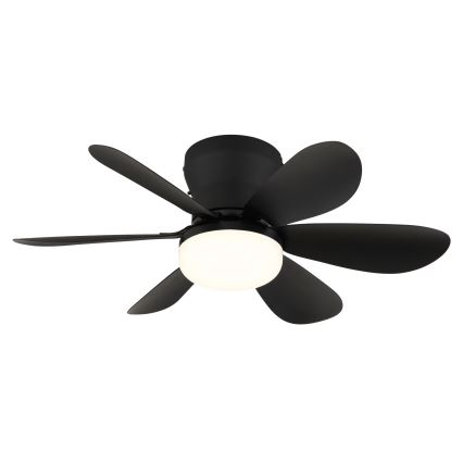 Globo - LED Stmívatelný stropní ventilátor LED/5W/230V 2700-6500K černá + dálkové ovládání