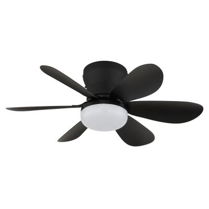 Globo - LED Stmívatelný stropní ventilátor LED/5W/230V 2700-6500K černá + dálkové ovládání
