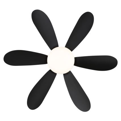 Globo - LED Stmívatelný stropní ventilátor LED/5W/230V 2700-6500K černá + dálkové ovládání