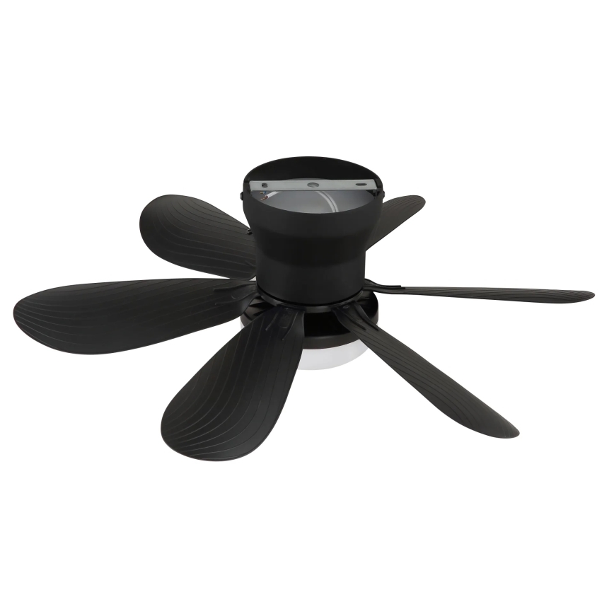 Globo - LED Stmívatelný stropní ventilátor LED/5W/230V 2700-6500K černá + dálkové ovládání