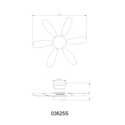 Globo - LED Stmívatelný stropní ventilátor LED/5W/230V 2700-6500K černá + dálkové ovládání