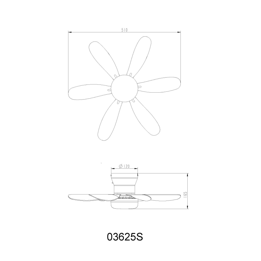 Globo - LED Stmívatelný stropní ventilátor LED/5W/230V 2700-6500K černá + dálkové ovládání