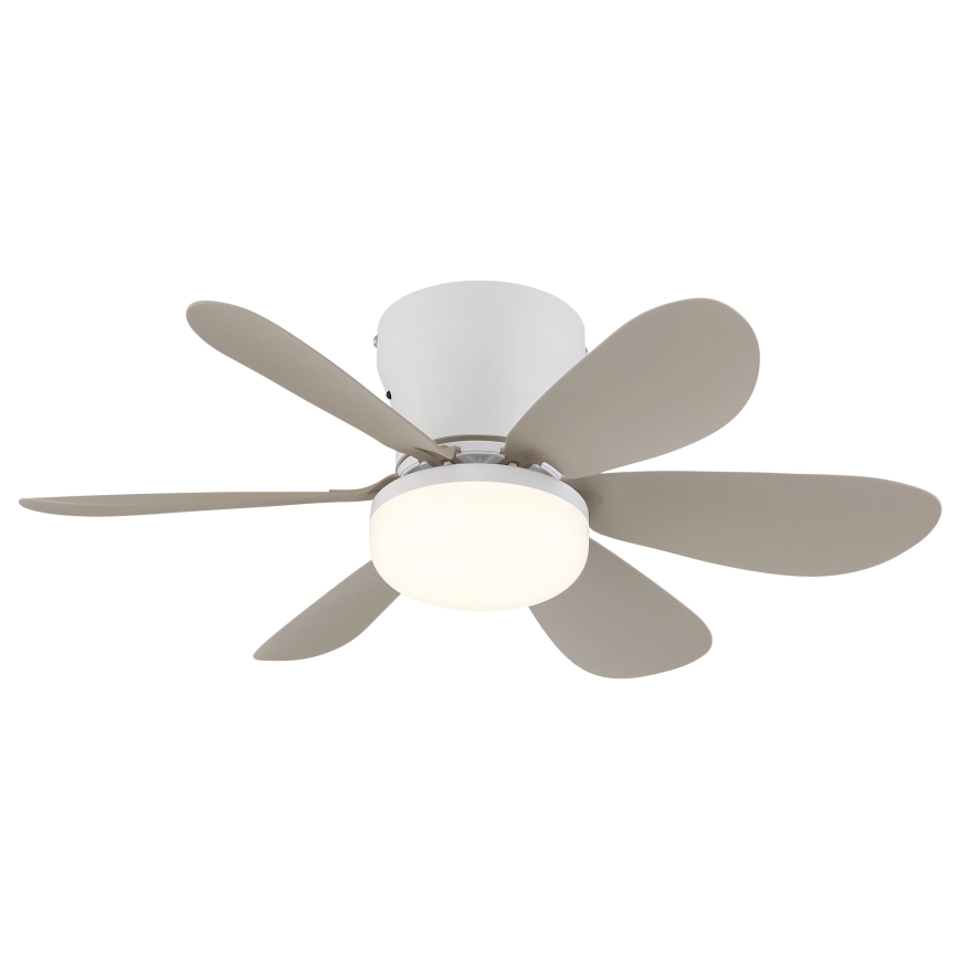 Globo - LED Stmívatelný stropní ventilátor LED/5W/230V 2700-6500K béžová + dálkové ovládání