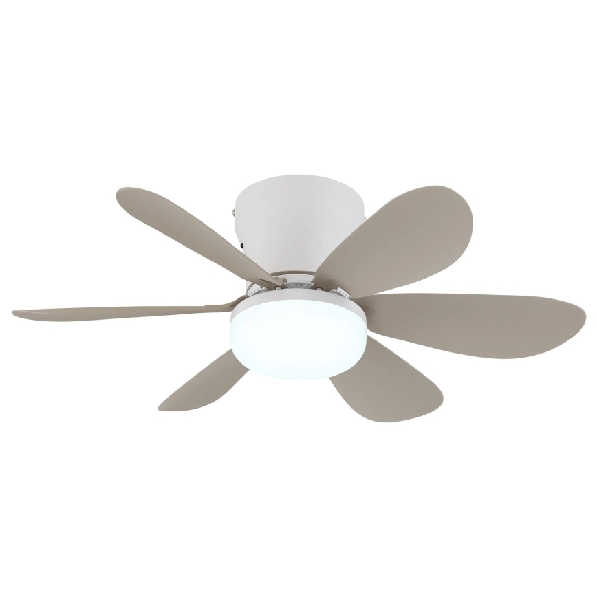 Globo - LED Stmívatelný stropní ventilátor LED/5W/230V 2700-6500K béžová + dálkové ovládání