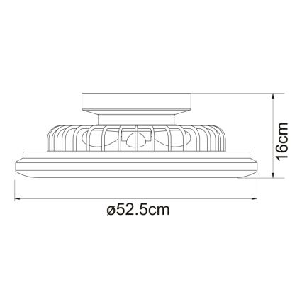 Globo - LED Stmívatelné stropní svítidlo s ventilátorem LED/30W/230V 3000-6500K + dálkové ovládání