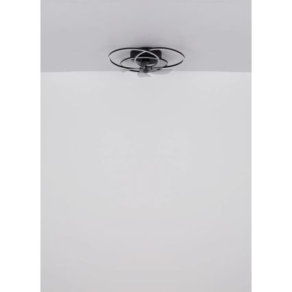 Globo - LED Stmívatelný stropní ventilátor LED/40W/230V 3000-6500K černá + dálkové ovládání