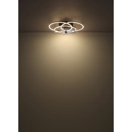 Globo - LED Stmívatelný stropní ventilátor LED/40W/230V 3000-6500K černá + dálkové ovládání