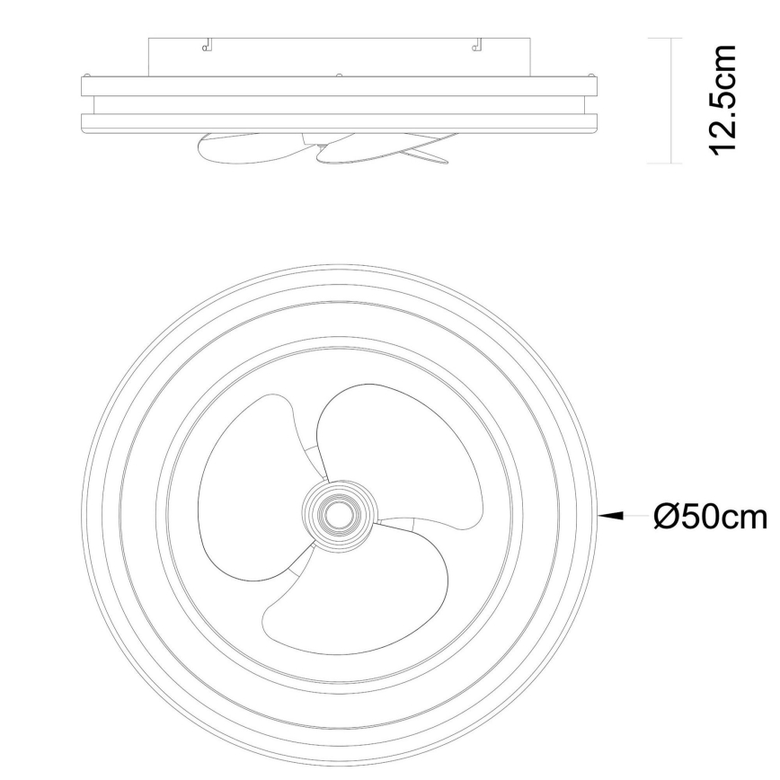 Globo - LED Stmívatelné stropní svítidlo s ventilátorem LED/30W/230V 2700-6500K hnědá + dálkové ovládání