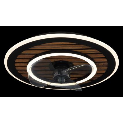 Globo - LED Stmívatelný stropní ventilátor LED/36W/230V 2700-6000K černá + dálkové ovládání
