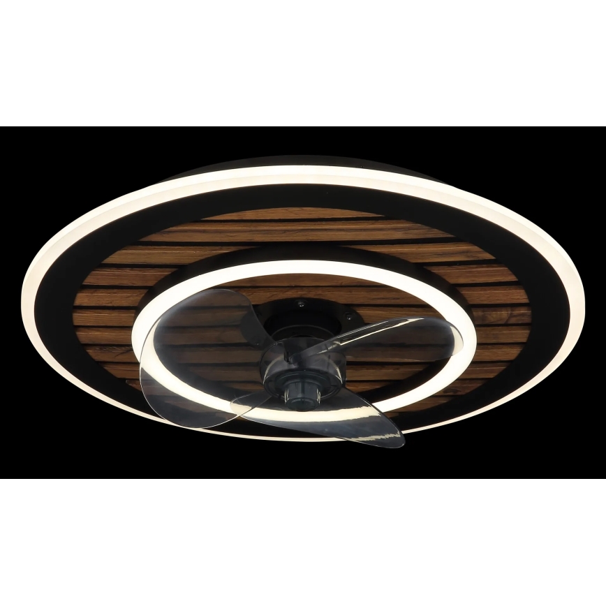 Globo - LED Stmívatelný stropní ventilátor LED/36W/230V 2700-6000K černá + dálkové ovládání