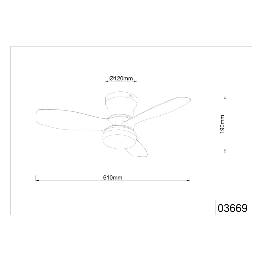 Globo - Stmívatelný stropní ventilátor LED/15W/230V 2700-6500K černá + dálkové ovládání