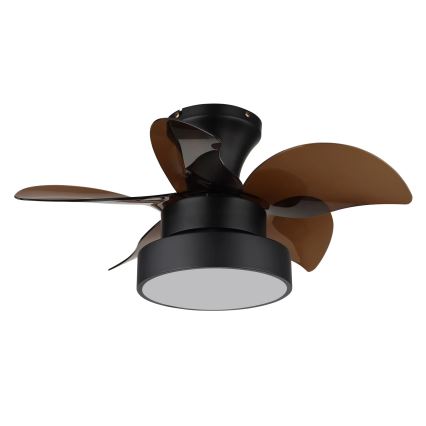 Globo - LED Stmívatelný stropní ventilátor LED/22W/230V 3000/4500/6000K hnědá + dálkové ovládání