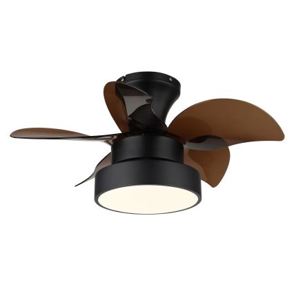 Globo - LED Stmívatelný stropní ventilátor LED/22W/230V 3000/4500/6000K hnědá + dálkové ovládání