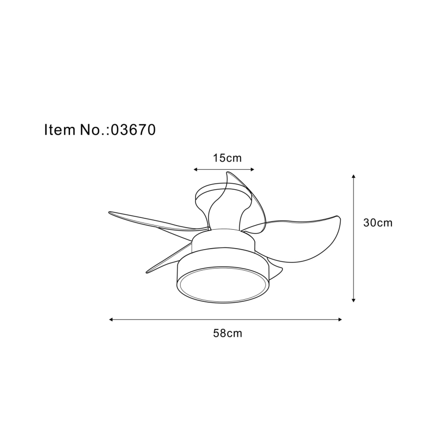Globo - LED Stmívatelný stropní ventilátor LED/22W/230V 3000/4500/6000K hnědá + dálkové ovládání