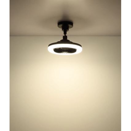Globo - LED Stmívatelný stropní ventilátor LED/20W/230V 3000-6500K černá + dálkové ovládání