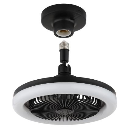 Globo - LED Stmívatelný stropní ventilátor LED/20W/230V 3000-6500K černá + dálkové ovládání
