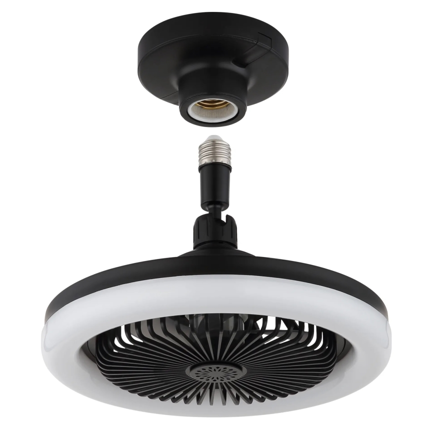 Globo - LED Stmívatelný stropní ventilátor LED/20W/230V 3000-6500K černá + dálkové ovládání
