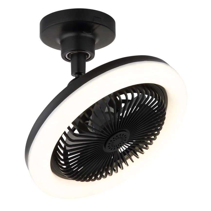 Globo - LED Stmívatelný stropní ventilátor LED/20W/230V 3000-6500K černá + dálkové ovládání