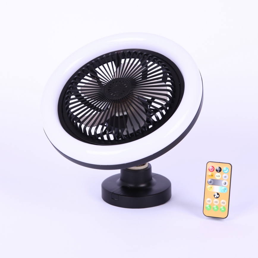 Globo - LED Stmívatelný stropní ventilátor LED/20W/230V 3000-6500K černá + dálkové ovládání