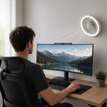 Globo - LED Stmívatelný stropní ventilátor LED/20W/230V 3000-6500K bílá + dálkové ovládání