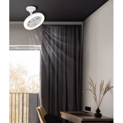 Globo - LED Stmívatelný stropní ventilátor LED/20W/230V 3000-6500K bílá + dálkové ovládání