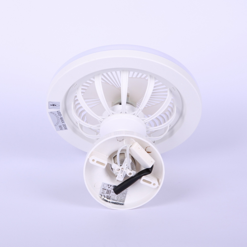 Globo - LED Stmívatelný stropní ventilátor LED/20W/230V 3000-6500K bílá + dálkové ovládání