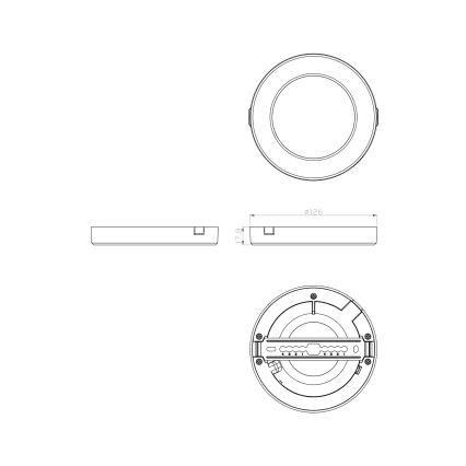 Globo - LED Stropní svítidlo LED/6W/230V 3000/4000/6500K černá