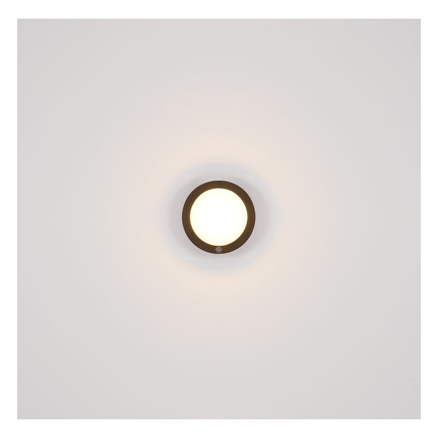 Globo - LED Nabíjecí dotykové nástěnné svítidlo LED/1,2W/3,7V pr. 15 cm 1800 mAh černá