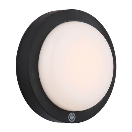 Globo - LED Nabíjecí dotykové nástěnné svítidlo LED/1,2W/3,7V pr. 15 cm 1800 mAh černá