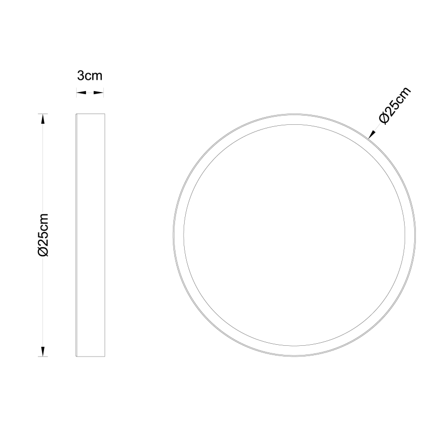 Globo - LED Stropní svítidlo LED/15W/230V pr. 25 cm