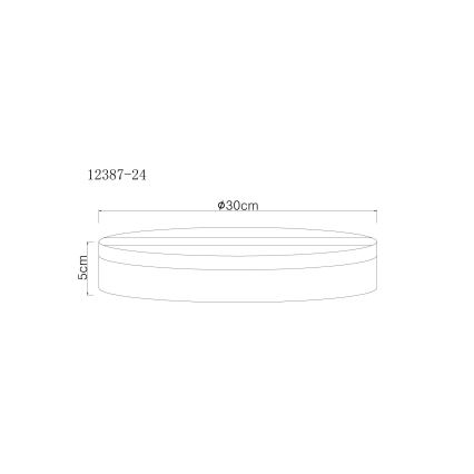Globo - LED Stropní svítidlo LED/18W/230V 4000K pr. 30 cm černá