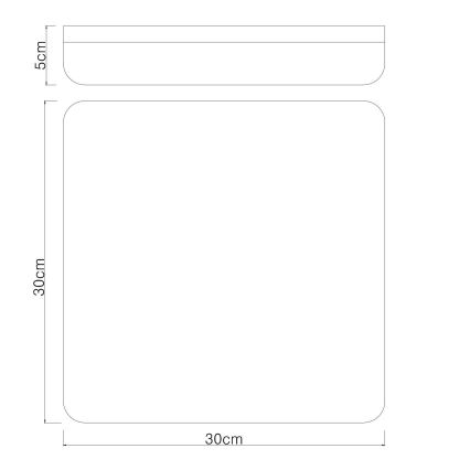 Globo - LED Stropní svítidlo LED/18W/230V 4000K 30x30 cm černá