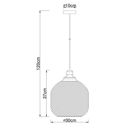 Globo - Lustr na lanku 1xE27/60W/230V
