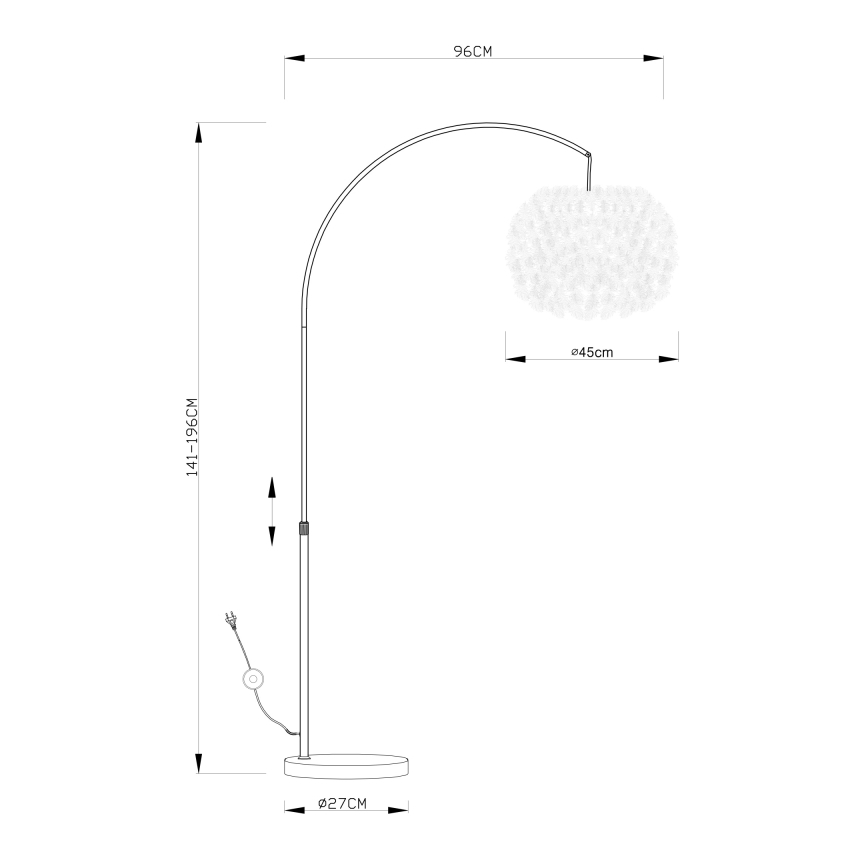 Globo - Stojací lampa 1xE27/40W/230V