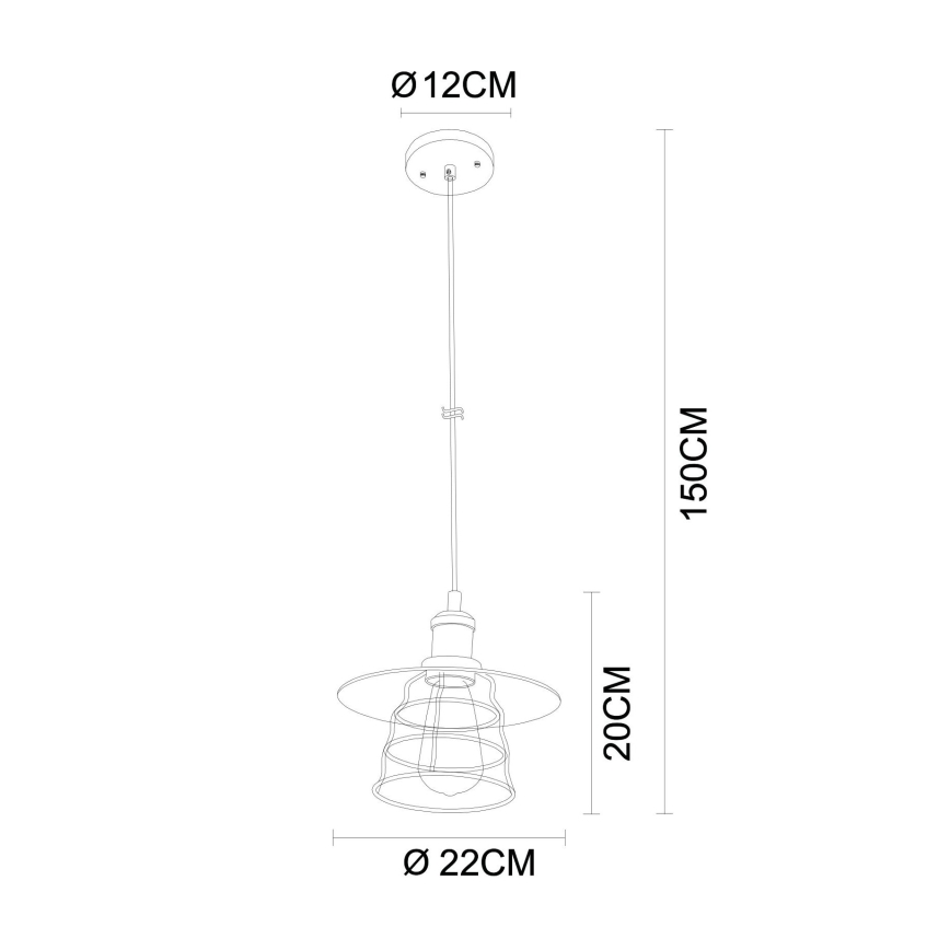 Globo - Lustr na lanku 1xE27/60W/230V