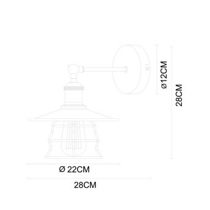 Globo - Nástěnná lampa 1xE27/60W/230V