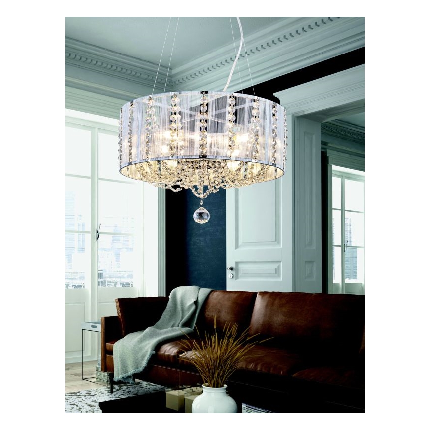 Globo - Křišťálový lustr na lanku 4xE14/40W/230V
