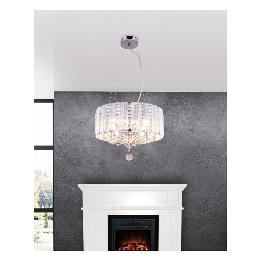 Globo - Křišťálový lustr na lanku 4xE14/40W/230V