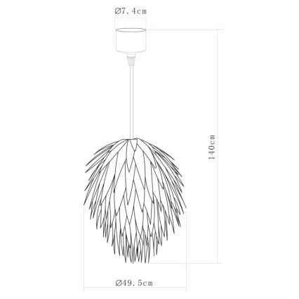 Globo - Lustr na lanku 1xE27/60W/230V
