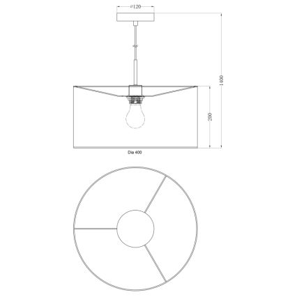 Globo - Lustr na lanku 1xE27/60W/230V