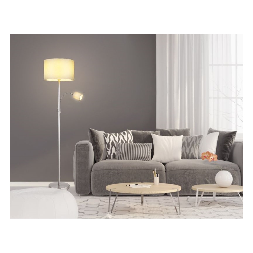Globo - Stojací lampa 1xE27/40W/230V + 1xE14/25W