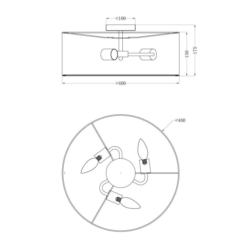 Globo - Stropní svítidlo 3xE14/40W/230V