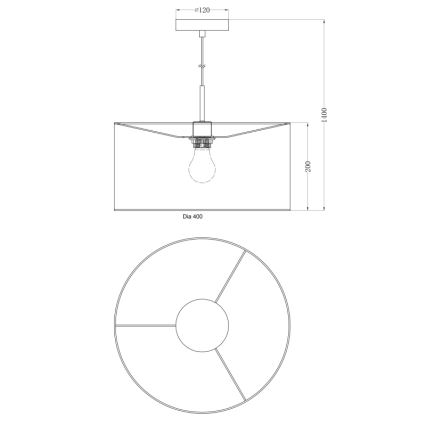 Globo - Lustr na lanku 1xE27/60W/230V