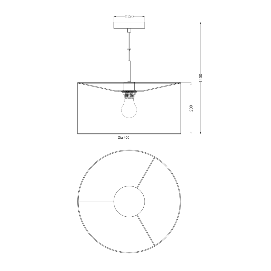 Globo - Lustr na lanku 1xE27/60W/230V