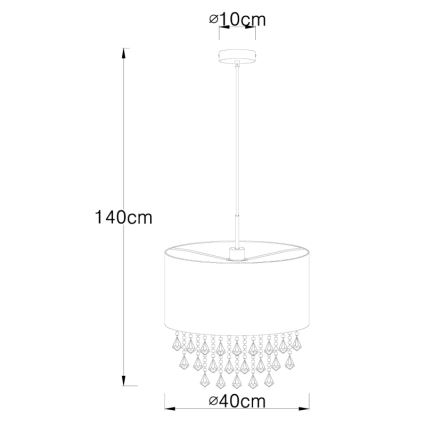 Globo - Lustr na lanku 1xE27/60W/230V