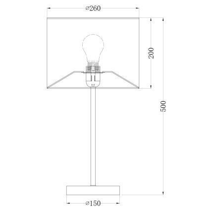 Globo - Stolní lampa 1xE27/60W/230V