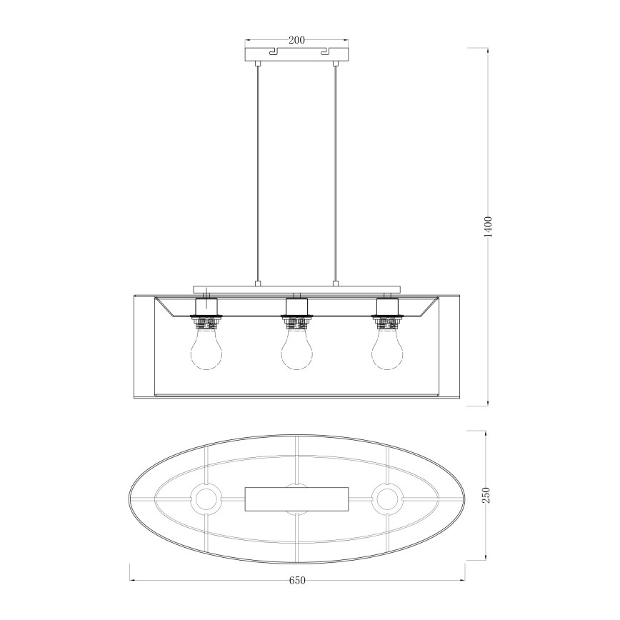 Globo - Lustr na lanku 3xE27/60W/230V