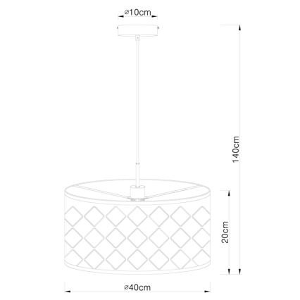 Globo - Lustr na lanku 1xE27/60W/230V